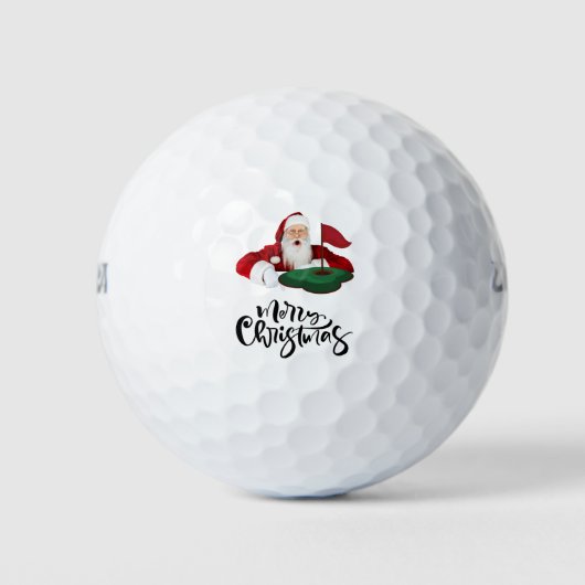 Golfkerst met kerstman golfballen (Voorkant)