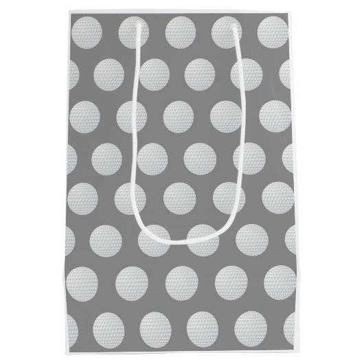 Golfkerst met kerstman medium cadeauzakje (Achterkant)