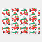 Golfkerst met kogel en ijzer voor golferomhulling inpakpapier vel (Voorkant)