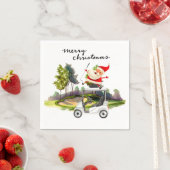 Golfkerst met Santa Claus Golfer Servet (Insitu)