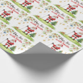 Golfkerst met Sinterklaas met grappige tekst Cadeaupapier (Hoek)