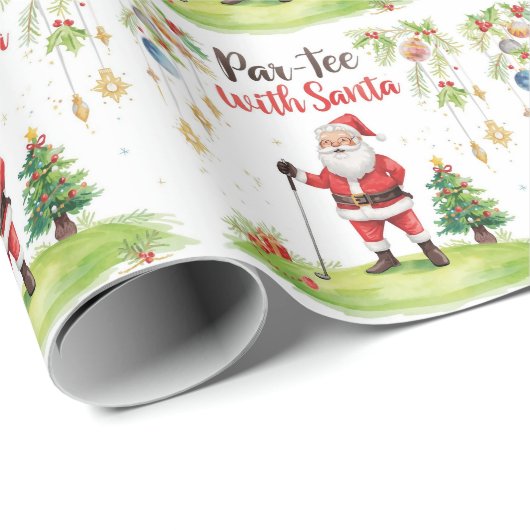 Golfkerst met Sinterklaas met grappige tekst Cadeaupapier (Rol Hoek)