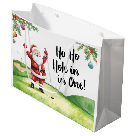 Golfkerst met Sinterklaas met grappige tekst Groot Cadeauzakje (Voorkant Gekanteld)