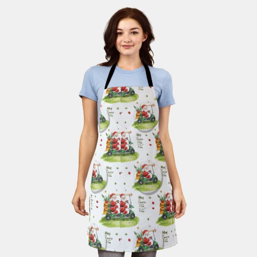 Golfkerst Moge de baan bij u zijn Santa Schort (Gedragen)