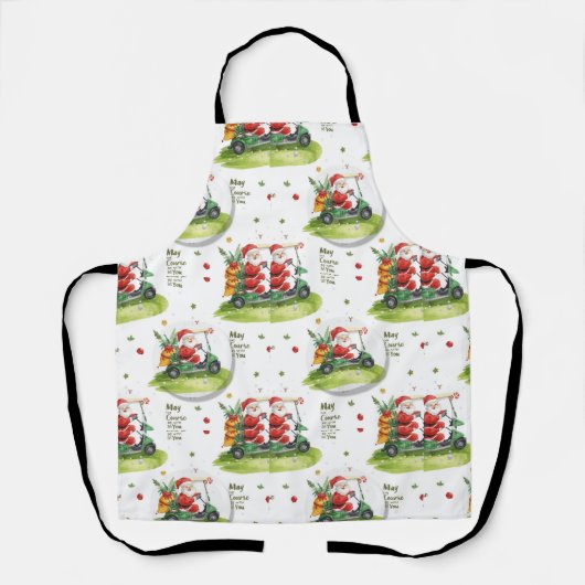 Golfkerst Moge de baan bij u zijn Santa Schort (Voorkant)