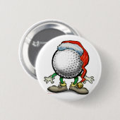 Golfkerst Ronde Button 5,7 Cm (Voorkant /achterkant)