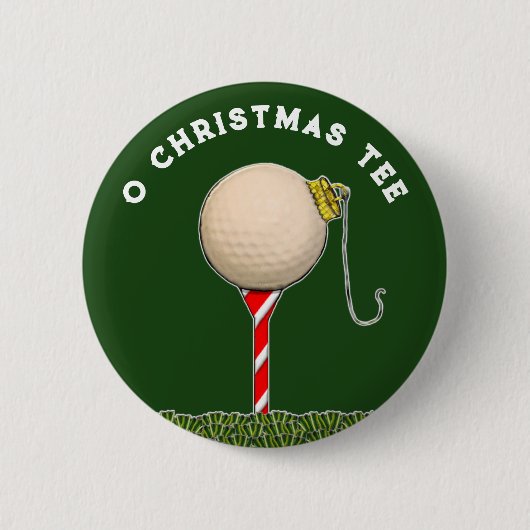 Golfkerst Ronde Button 5,7 Cm (Voorkant)