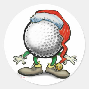 Golfkerst Ronde Sticker