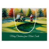 Golfkerst thema met de Kerstman op de baan Groot Cadeauzakje