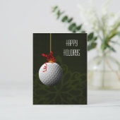 golfkerstkaarten feestdagenkaart (Staand voorkant)
