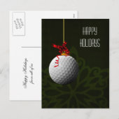 golfkerstkaarten feestdagenkaart (Voorkant / Achterkant)