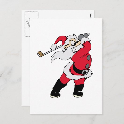 Golfkerstkerstmis Feestdagenkaart (Voorkant / Achterkant)