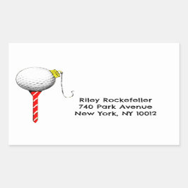 Golfkerstvakantie Adresetiketten Rechthoekige Sticker