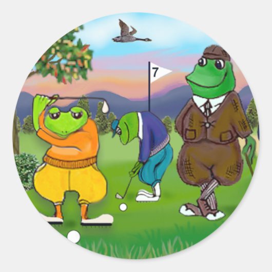 Golfkikkers - Toernooi Ronde Sticker (Voorkant)
