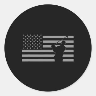 Golfkleding Kleding Cadeaus voor Golfers American  Ronde Sticker