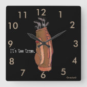 Golfklok Vierkante Klok (Voorkant)