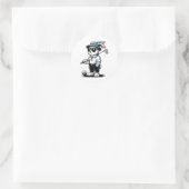Golfkonijn Punk Golfkonijn Ronde Sticker (Tas)