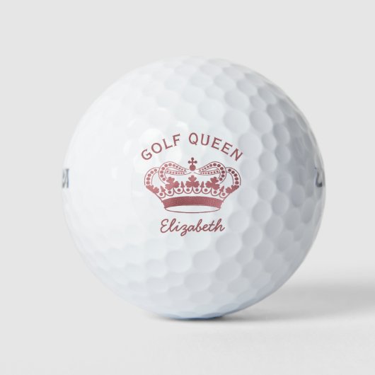 Golfkoningin Rose Gouden Kroon Golfballen (Voorkant)