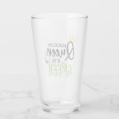 Golfkoningin van de Groene Funny Modern gepersonal Glas (Achterkant)