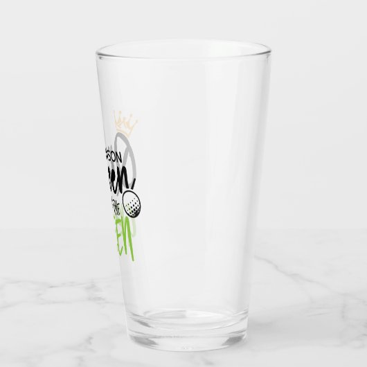 Golfkoningin van de Groene Funny Modern gepersonal Glas (Links)