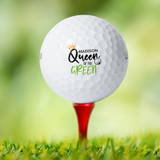 Golfkoningin van de Groene Funny Modern gepersonal Golfballen
