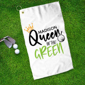 Golfkoningin van de Groene Funny Modern gepersonal Golfhanddoek