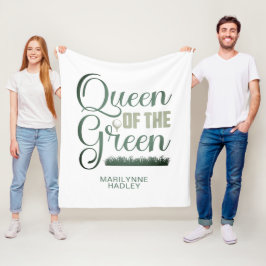 Golfkoningin van de Groene Sporty Fleece Deken