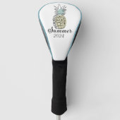 Golfkop Hoesje ananas Golfheadcover (Voorkant)