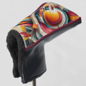 Golfkop Hoesje - Geometrisch ontwerp Golfheadcover (3/4 voorkant)