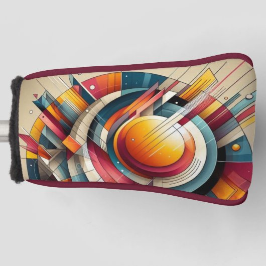 Golfkop Hoesje - Geometrisch ontwerp Golfheadcover (Voorkant)
