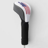 ** Golfkop Hoesje Patiotic Grunge USA Vlag Golfheadcover (Schuin)