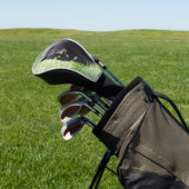 Golfkop met zwart beer golfheadcover (Insitu)