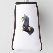 Golfkop van Wiener puppy Golfheadcover (Draai 90)