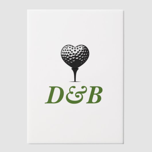 Golfkoppels Vellum Uitnodigingen (Voorkant)