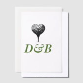 Golfkoppels Vellum Uitnodigingen (Offset)