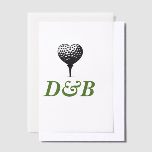 Golfkoppels Vellum Uitnodigingen (Offset)