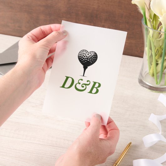 Golfkoppels Vellum Uitnodigingen (Draagbaar)