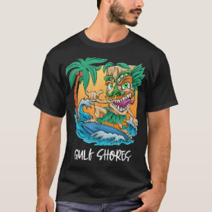 Golfkorren Alabama Palm Tree Surfing Beach Vacati T-shirt