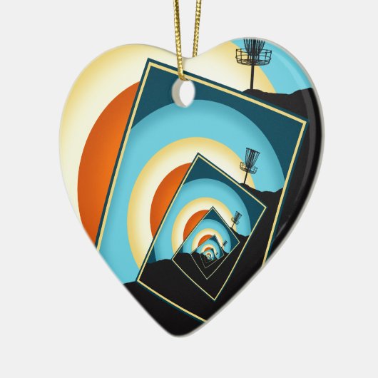 Golfkorven 1 draaien keramisch ornament (Links)