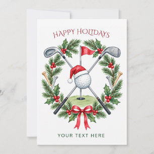 Golfkrans Boog Kerstmis Feestdagenkaart