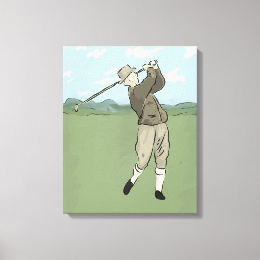 golfkunst canvas afdruk (Voorkant)