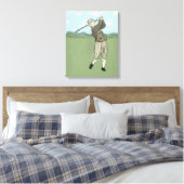 golfkunst canvas afdruk (Insitu (Slaapkamer))