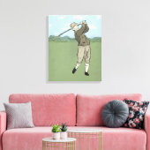 golfkunst canvas afdruk (Insitu (Woonkamer))