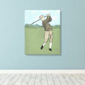 golfkunst canvas afdruk (Insitu (Houten vloer))