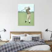  golfkunst canvas afdruk (Insitu (Slaapkamer))