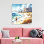 Golfkust 1 canvas afdruk (Insitu (Woonkamer))