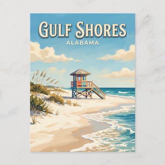 Golfkust Alabama Briefkaart (Voorkant)