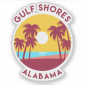 Golfkust, Alabama Landschap Sticker (Voorkant)
