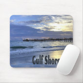 Golfkust Alabama Strand Sunrise Pier Muismat (Met muis)