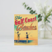 Golfkust Florida strandt op postkaart (Staand voorkant)